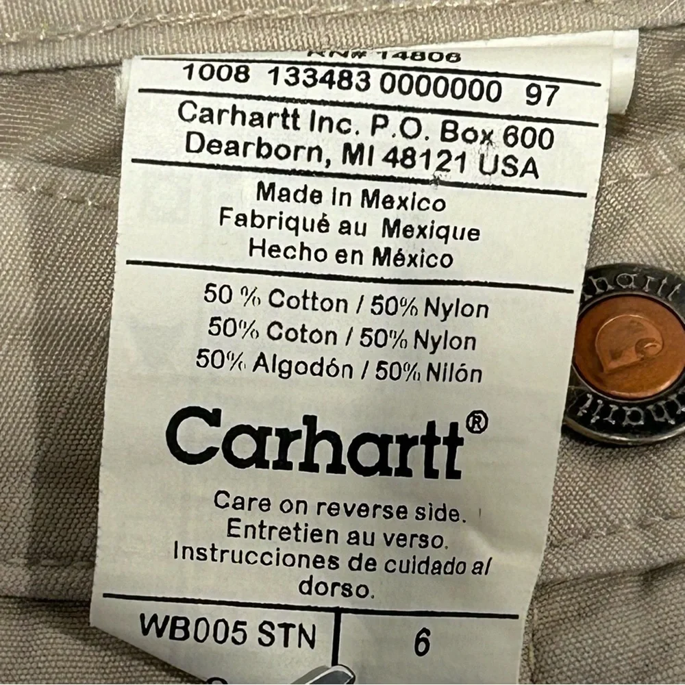 Carhartt Women’s Cropped Cargo Pants Ripstop Khaki Workwear Casual, Sz 6
